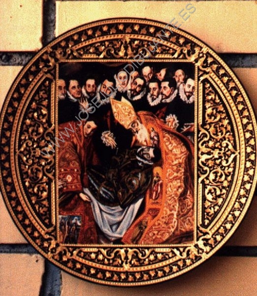 Miniatura al oleo sobre plato damasquinado toledano.jpg